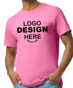 Gildan Heavy Cotton Custom T-Shirt-Pink Safety